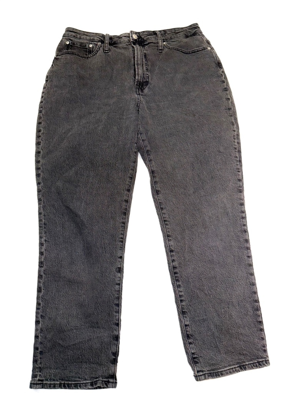 MADEWELL Womens 31 Black High Rise Curvy Perfect Vintage Straight Leg Jeans N18